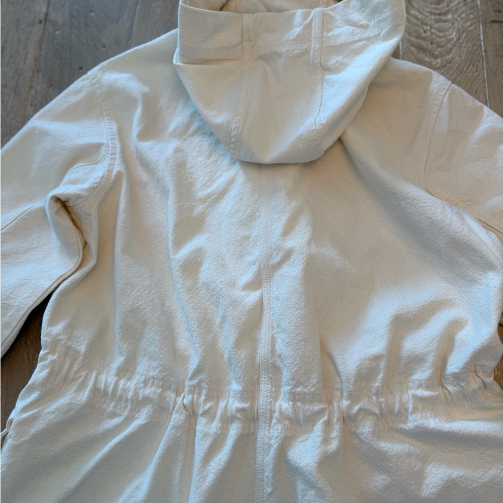 Everlane Women's Cream Cotton Utility Jacket Trench M - Picture 11 of 14